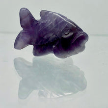 Load image into Gallery viewer, Amethyst Fish Koi Carp Bead Figurine Worry Stone | 23x12x8mm | Purple
