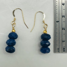 Load image into Gallery viewer, Designer Blue Sodalite 14K Gold Filled Dangle Earrings 1 1/4 Inch Drop
