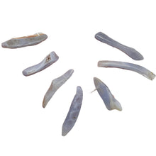 Load image into Gallery viewer, Blue Chalcedony Natural Beads 100g Strand | 63x7 to 43x9mm | 15 Beads |
