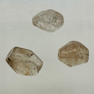 Rutilated Quartz Incredible Centerpiece Beads | 22x16 to 19x14mm | 3 Beads |