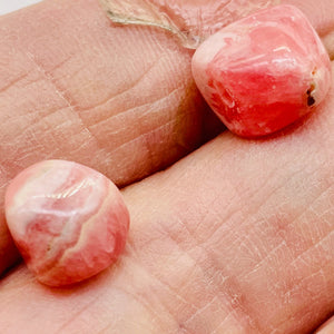 2 Magnificent Pink Rhodochrosite Nuggets Beads