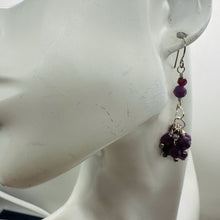Load image into Gallery viewer, Love Purple Sapphire &amp; Silver Heart Earrings 306622
