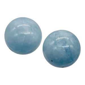 Aquamarine AAA Parcel Round Beads | 16mm | Blue | 2 Beads |