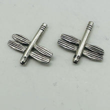 Load image into Gallery viewer, Fluttering Thai Hill Tribe Silver Dragonfly 26.5x26.5x5mm Bead 5447
