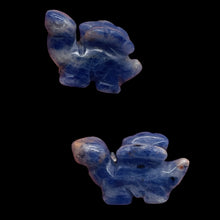Load image into Gallery viewer, 2 Sodalite Dinosaur Stegosaurus Animal Beads | 21x11x8mm | Blue White

