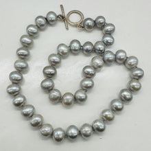 Load image into Gallery viewer, 11mm Natural Platinum Freshwater Pearl 19 inch Necklace 9810
