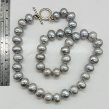 Load image into Gallery viewer, 11mm Natural Platinum Freshwater Pearl 19 inch Necklace 9810
