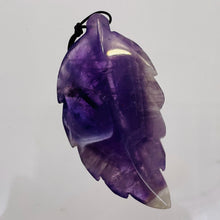 Load image into Gallery viewer, Amethyst Carved Pendant Leaf | 60x30x8mm | Purple White | 1 Bead |

