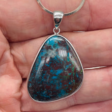 Load image into Gallery viewer, Chrysocolla Sterling Silver Oval Pendant | 2&quot; Long | Blue, Green | 1 Pendant |
