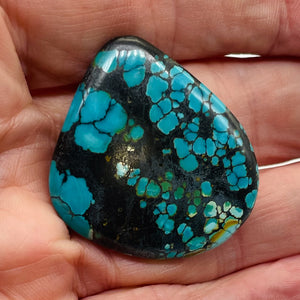 Dramatic Spiderweb Turquoise Freeform Cab | 44cts | 37x33x5mm |