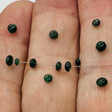 Load image into Gallery viewer, Natural Brazilian Green Emerald Rondelle Beads 2.5 Carat 12 Beads 2mm
