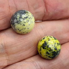 Load image into Gallery viewer, Yellow Chartreuse Turquoise Faustite Beads | 14mm | 2 Beads |
