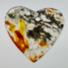 Load image into Gallery viewer, Glowing 29mm Red Limbcast Agate Heart Pendant Bead 5775Ai
