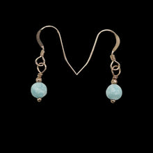 Load image into Gallery viewer, Natural Hemimorphite Rose Gold 14kgf Earrings | 1 1/2" Long | Blue | 1 Pair |
