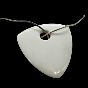 Designer Natural White Agate Pendant Bead 8699