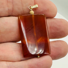 Load image into Gallery viewer, Carnelian Rectangle Cut Pendant | 2&quot; Long | 37x24mm (Carnelian) | Orange |
