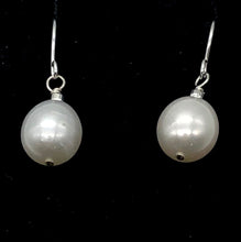 Load image into Gallery viewer, Pearl Dangle Sterling Silver Earrings| 1" Long | White | 10mm Pearl |
