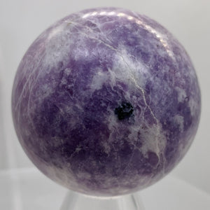 Lepidolite 209g Round Collector's Sphere | 2" | Purple White | 1 Sphere |