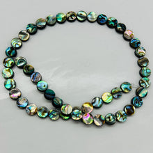 Load image into Gallery viewer, Natural Abalone Shell Coin Bead 16 inch Strand | 8x3mm | Multi-hue |  Bead(s)
