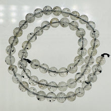 Load image into Gallery viewer, Tourmalinated Quartz Bead Strand |7mm | 15.5&quot; Long | Clear, Black | 56 Beads |
