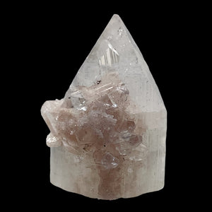 Apophyllite Stilbite 11g Collectors Crystal Pyramid | 25x20x19mm | Clear, Pink |