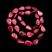 Load image into Gallery viewer, Yummy Raspberry Fresh Water Teardrop Pearl 8 inch Strand | 15 Pearls | 9949 |
