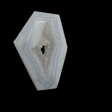 Load image into Gallery viewer, Chalcedony Druzy 30ct Designer Cut Pendant Bead| 29x17x10| Blue|1 Pendant Bead |
