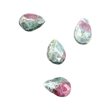 Load image into Gallery viewer, Ruby Zoisite Exquisite Flat Pear Briolette Beads | 8x6x3mm| Green, Red| 2 Beads|
