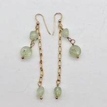 Load image into Gallery viewer, Dazzling Minty Green Natural Prehnite and 14Kgf Earrings
