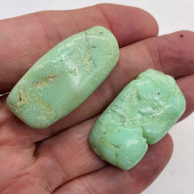 Load image into Gallery viewer, Chrysoprase Nuggets 32g Natural Pendant Beads| 16x19x12mm, 42x24x12mm| Green| 2|
