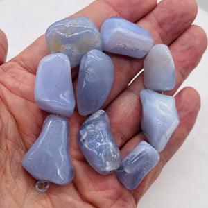 Chalcedony 8" Strand Nugget Beads | 29x21x18-21x14x14mm | Blue | 9 Beads |