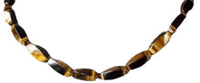 Load image into Gallery viewer, Golden Slender Twist Tigereye 17x6mm Bead Strand 104604
