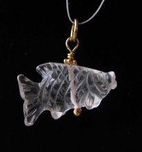 Load image into Gallery viewer, Quartz Koi Fish Pendant Necklace | Semi Precious Stone Jewelry | 14k Pendant
