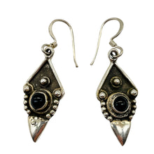 Load image into Gallery viewer, Stellar! Black Onyx Sterling Silver Drop/Dangle Earrings | 1 1/2&quot; Long |
