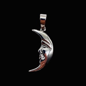 Man in the Moon Sterling Silver Charm | 1 1/4" Long | Silver | 1 Pendant |