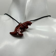 Load image into Gallery viewer, Red Jasper Tyrannosaurus Rex Dinosaur Pendant Necklace | 3/4&quot; Long | Red |
