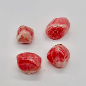 2 Magnificent Pink Rhodochrosite Nuggets Beads