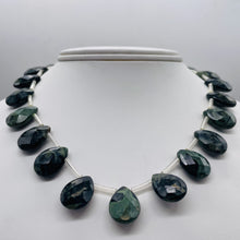 Load image into Gallery viewer, Green Kambaba Jasper Faceted Briolette Bead Strand 107304
