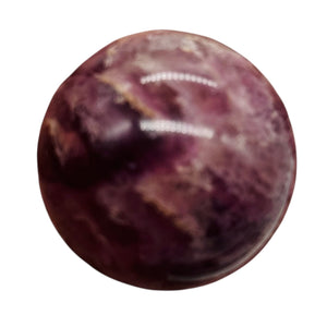 Lepidolite Purple Mica 138g Sphere | 1 3/4 in | Purple, White | 1 Specimen |