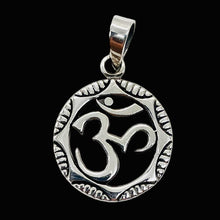 Load image into Gallery viewer, Om Symbol Sterling Silver Charm | 1 1/8&quot; Long | Silver | 1 Pendant |
