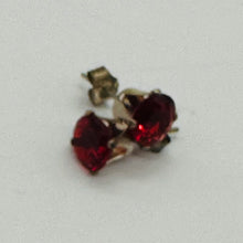 Load image into Gallery viewer, January! 7mm Lab Garnet &amp; Sterling Silver Stud Earrings 9780A
