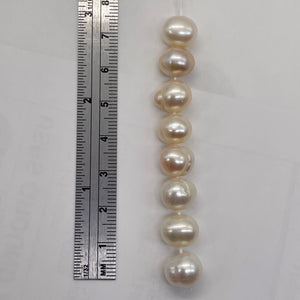 Natural Rich Cream Pink Fresh Water Pearl Parcel | 9 to 10mm | 8 Pearls |