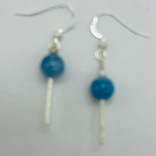 Load image into Gallery viewer, Aquamarine Sterling Silver Dangle Earrings | 2" Long | Blue | 1 Pair |
