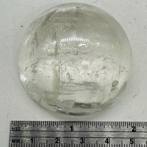 Optical Calcite Iceland Spar 82g Unique Specimen1/2 Sphere | 47x24mm | Clear |