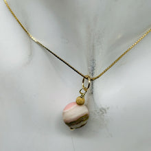 Load image into Gallery viewer, Pink Peruvian Opal Matte Finish Drop Bead Pendant | Pink | 1&quot; Long |
