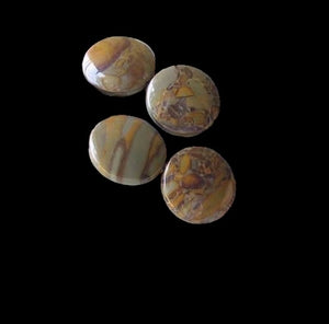 Decadent 4 Chocolate Jasper 20mm Coin Beads 9682