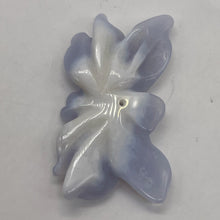 Load image into Gallery viewer, Chalcedony 20ct Hand Carved Flower Pendant Bead| 36x19x4mm|Blue| 1 Pendant Bead|
