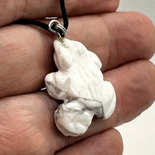 Load image into Gallery viewer, Howlite Stone Frog Pendant Necklace | 1 1/4&quot; Long | White | 1 Pendant |
