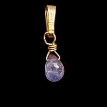 Load image into Gallery viewer, Tanzanite 14K Gold Filled Wire Wrap Pendant | Lavender | 1 inch Long |
