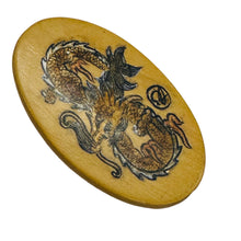 Load image into Gallery viewer, Chinese Year of the Dragon Pendant Bead | 2&quot; Long | Tan, Brown| 1 Pendant Bead |

